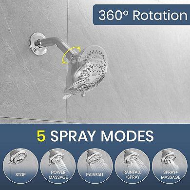 Vintage-Inspired Shower System with Multiple Spray Options and Temperature Control