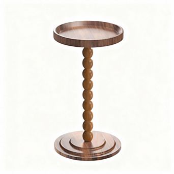 Round side table, suitable for small spaces, a small side table for the living room, bedroom, and so