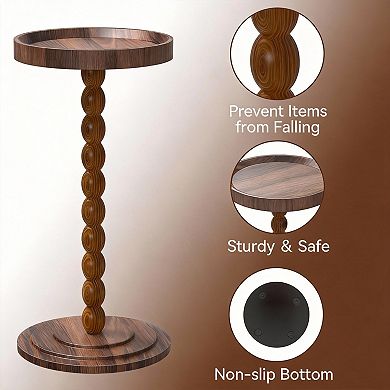 Round side table, suitable for small spaces, a small side table for the living room, bedroom, and so