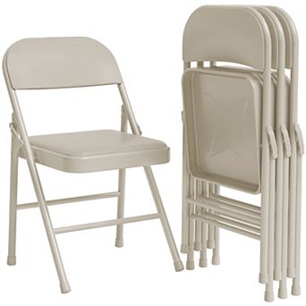 4 Pack Portable Folding Chairs with Padded Cushions