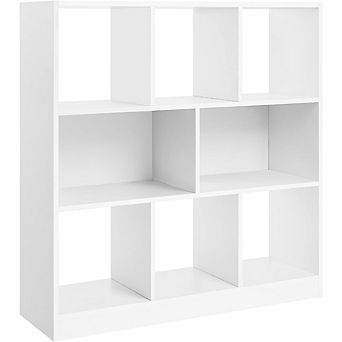 ZUQIETA Modular Magic Cube Bookcase - 8 Cubes, Use Horizontal/Vertical/Upside Down, Cloud White