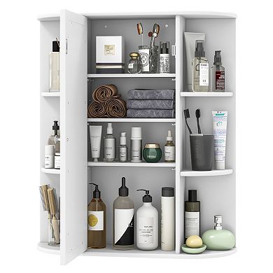 Bathroom Medicine Cabinet with Single Mirror Door and Adjustable Shelf