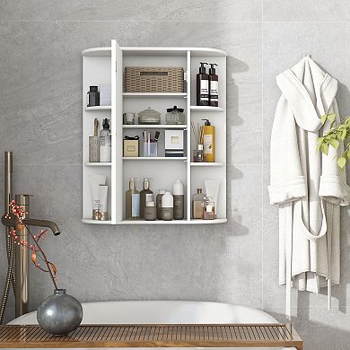 Bathroom Medicine Cabinet with Single Mirror Door and Adjustable Shelf