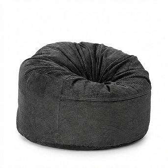 Convertible Corduroy Bean Bag Chair to Bed 2 in 1 Soft Foam Floor Bed for Guests Gaming Napping