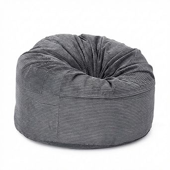 Convertible Corduroy Bean Bag Chair to Bed 2 in 1 Soft Foam Floor Bed for Guests Gaming Napping