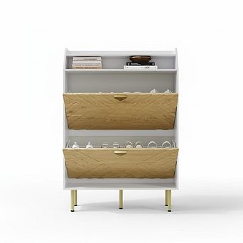 ANIXOL Slim 2-Drawer Hidden Shoe Cabinet