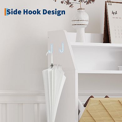 ANIXOL Slim 2-Drawer Hidden Shoe Cabinet