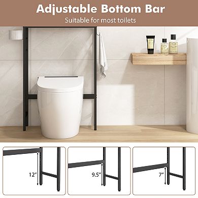 Over The bath fixture Storage Cabinet with Two Doors and Adjustable Shelf Organizer