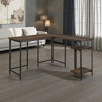 Lufeiya L-Shaped Computer Desk , Corner Home Office Desk for Multiple Monitors, Workspace Table