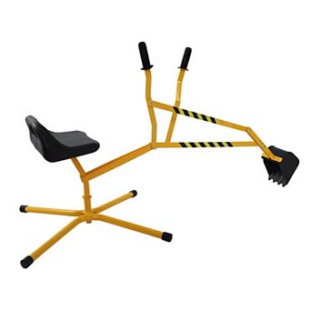 Toy Excavator Riding Sand Dredger Yellow