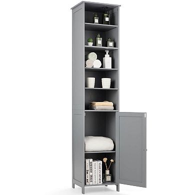 72 Inch Freestanding Tall Bathroom Floor Storage Cabinet