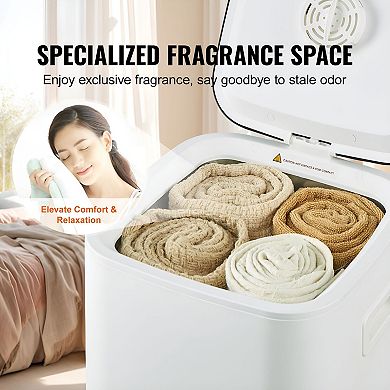 20L Towel Warmer Bucket for Bathroom with Timer and Safety Lock - White