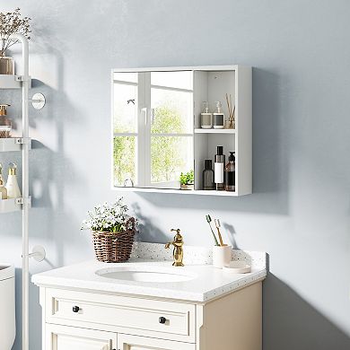 Bathroom Medicine Cabinet with Single Mirror Door Wall Mounted