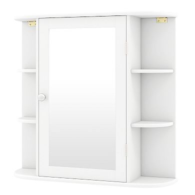 Multipurpose Wall Mounted Bathroom Mirror Storage Cabinet