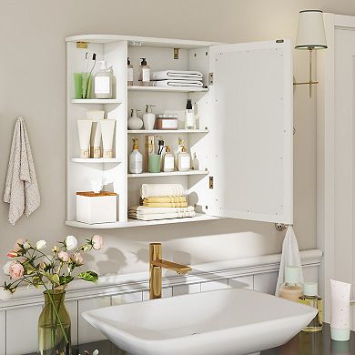 Multipurpose Wall Mounted Bathroom Mirror Storage Cabinet