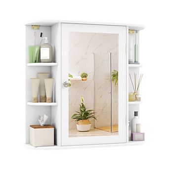 Multipurpose Wall Mounted Bathroom Mirror Storage Cabinet