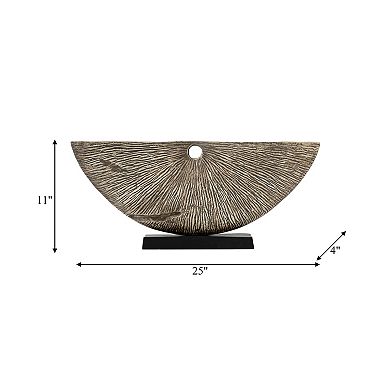 Modern Aluminum Metal Sculpture with Textured Design and Abstract Aesthetic Decor