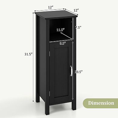 Bathroom Storage Organizer Cabinet with 2-Tier Storage Space