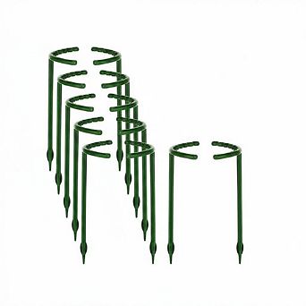 6 pc Metal Plant Support Rings for Flowers and Vegetables - Indoor Plant Stakes - Phalaenopsis Stand