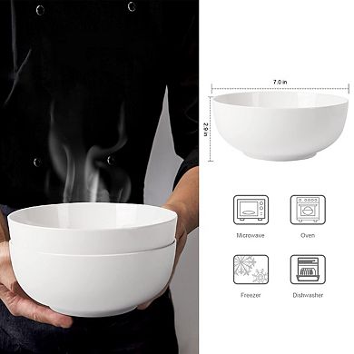 3 Pack Porcelain Bowls Set,64 Ounce Porcelain Serving Bowls for Kitchen