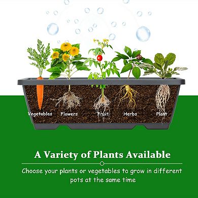 Costway 4 ft Vertical Raised Garden Bed 5-Tier Planter Box for Patio Balcony Flower Herb