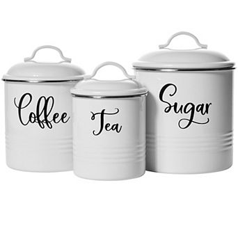 Farmhouse Kitchen Canister Set with Lids 3 pc