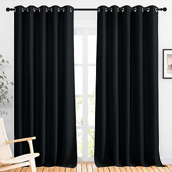 KSIZUIS 3-Pass Microfiber Blackout Curtains - 66"x92" Noise Reducing & Thermal Insulated, 2 Panels