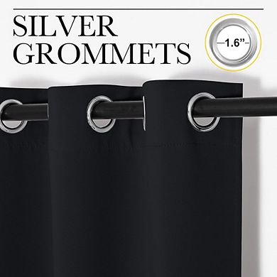 KSIZUIS 3-Pass Microfiber Blackout Curtains - 66"x92" Noise Reducing & Thermal Insulated, 2 Panels