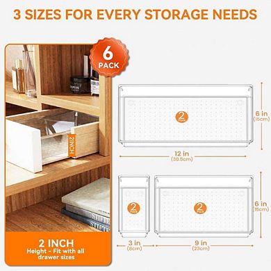 6-Piece Acrylic Drawer Insert