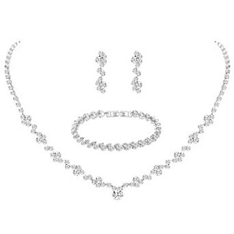 Crystal Necklace and Earring Set