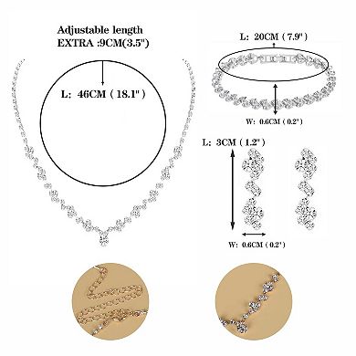 Crystal Necklace and Earring Set