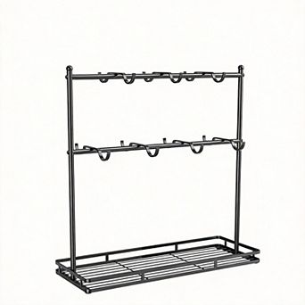 Coffee Mug Holder 14 Hooks 2 tier Countertop Display Stand