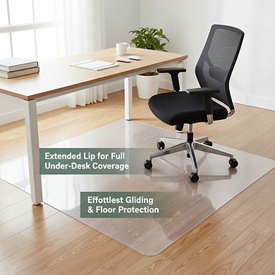 KSIZUIS Easy Glide Chair Mat for Carpet - 36"x48" with Extended Lip for Home & Office