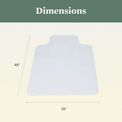 KSIZUIS Easy Glide Chair Mat for Carpet - 36"x48" with Extended Lip for Home & Office