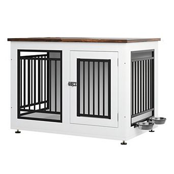 39.7" Dog Crate Furniture,Liftable Top,Indoor Cage House,End Table TV Stand,for Large Medium Dogs