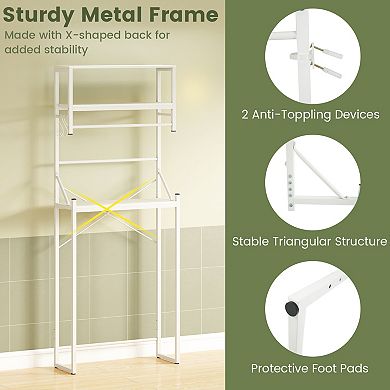 Over The bath fixture 3-Tier Bathroom Storage Rack with Towel Holder