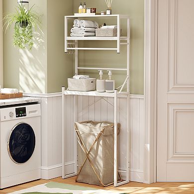 Over The bath fixture 3-Tier Bathroom Storage Rack with Towel Holder