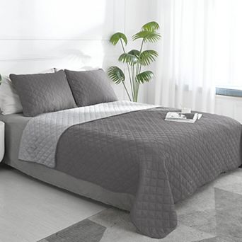 Reversible Twin Quilt Set! Ultra Soft, Lightweight & Water Resistant - All Season Comfort