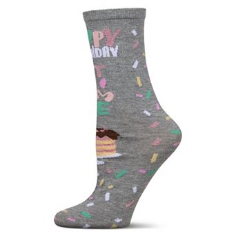 Happy Birthday Cake Time Greeting Card Crew Socks