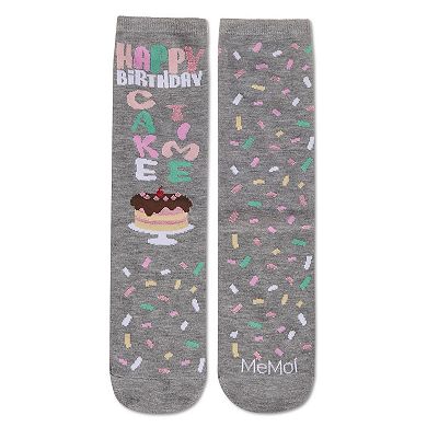 Happy Birthday Cake Time Greeting Card Crew Socks