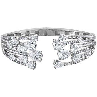 Ivy Sharpe Cubic Zirconia Cuff Bangle Bracelet