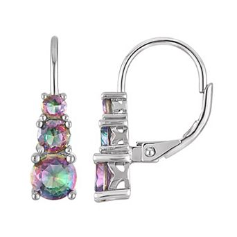 Ivy Sharpe Silver-Plated Cubic Zirconia Leverback Earrings