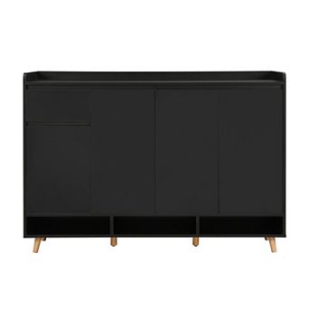 Contemporary Storage Shoe Cabinet with Adjustable Shelves