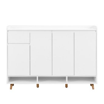 Contemporary Storage Shoe Cabinet with Adjustable Shelves