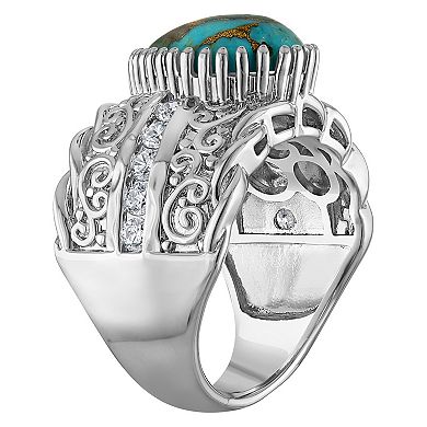 Ivy Sharpe Silver-Tone Turquoise Artisan Ring