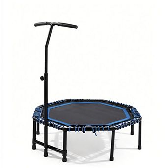 48-inch Foldable Fitness Trampoline,Adjustable Handrail, For Adults, Max Weight Capacity 450 lbs