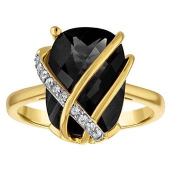 Ivy Sharpe Gold-Tone Black Onyx Ring