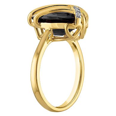 Ivy Sharpe Gold-Tone Black Onyx Ring