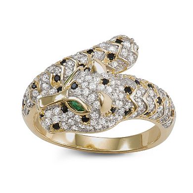 Ivy Sharpe Gold-Tone Cubic Zirconia Panther Ring