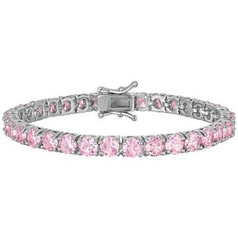 Ivy Sharpe Sterling Silver Plated Cubic Zirconia Tennis Bracelet